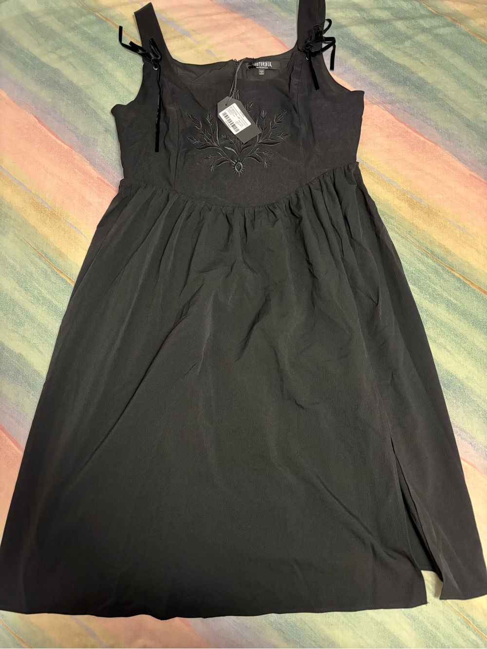 NWT Disturbia Cybele Embroidered Front Corset Bodice Midi Dress size US 14 - Picture 4 of 7